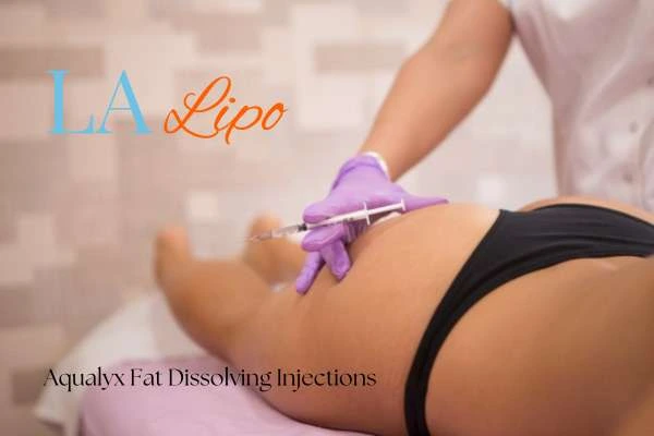 Woman having fat dissolving injections Collier's Wood on thighs