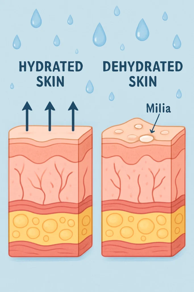 The importance of hydration and milia production Collier's Wood